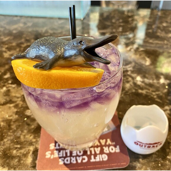 Outback Steakhouse Limited Edition Platypus with Egg Drink Floater Shot - Picture 1 of 5